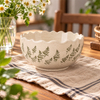 Ceramic Bowls Scalloped Rim Kiln Glaze for Cafe Wholesale