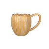 Ceramic Coffee Mugs Fluted Petal Rim Glazed for Cafe Wholesale