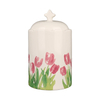 Tulip Floral Ceramic Canister With Lid