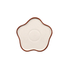 Ceramic Dessert Plates Flower-Shaped Hand-Painted for Cafe Serving