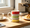 Color Block Stripe Ceramic Mug