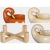 Swan Shaped Glossy Ceramic Pet Food Bowls