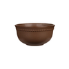 Beaded Rim Ceramic Serving Bowl, Multi Color Stoneware Bowl for Restaurant & Home Table Decor