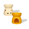 Multi-style Hollow Ceramic Wax Melt Burner, Essential Oil Aroma Lamp, Ceramic Tealight Holder for Home Bedroom & Wedding Decor