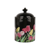 Tulip Floral Ceramic Canister With Lid