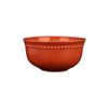 Beaded Rim Ceramic Serving Bowl, Multi Color Stoneware Bowl for Restaurant & Home Table Decor