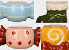 Candy & Christmas Boot Shaped Ceramic Candle Vessel
