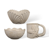 Coastal Shell Embossed Ceramic Tableware Set
