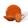 Vintage Reactive Glaze Ceramic Tableware Set, Ceramic Mugs, Irregular Plates & Salad Bowls