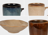 Hand Pinched Irregular Reactive Glaze Ceramic Tableware Set