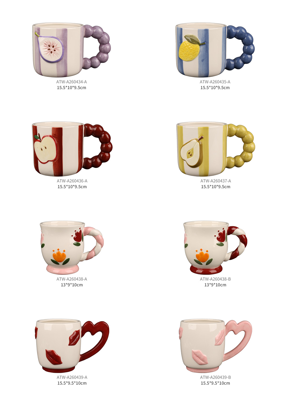 Valentine Ceramic Mugs for Gift Shop Retail Hospitality Use