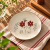 Ceramic Plates Hand-Painted Floral Letter for Restaurant Wholesale