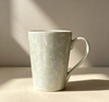 Light Green Crystal Texture Conical Ceramic Mug