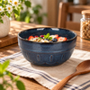 Ceramic Serving Bowls Embossed Kiln Glazed for Cafe Wholesale
