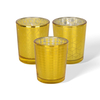 Color Gold Foil Etched Glass Candle Holder