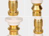 Light Luxury White & Gold Spliced Ceramic Candlestick