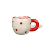 Ceramic Coffee Mugs Hand-Painted Irregular Rim for Cafe Wholesale