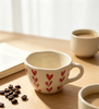Hand‑painted Red Heart Ceramic Mug 