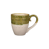 Embossed Glazed Ceramic Coffee Mugs, Vintage Home & Restaurant Drinking Cups