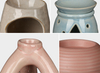 Multi‑Style Glazed Ceramic Oil Burners & Abstract Art Candle Holders
