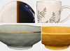 Vintage Reactive Glaze Ceramic Tableware Set, Ceramic Mugs, Irregular Plates & Salad Bowls
