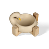 Swan Shaped Glossy Ceramic Pet Food Bowls