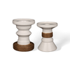 Matte Ceramic Pillar Candle Holders
