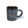 Embossed Retro Kiln Glazed Ceramic Coffee Mugs for Cafe Wholesale