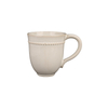 Embossed Beaded Rim Ceramic Coffee Mugs for Restaurant & Home Use