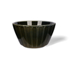 Ceramic Serving Bowls Vertical Ribbed Reactive Glaze for Restaurant Wholesale