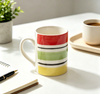 Color Block Stripe Ceramic Mug