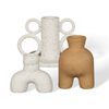 Solid Color Sand Speckled Ceramic Oil Burners & Abstract Geometric Candle Holders