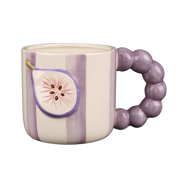 Fruit-Themed Bubble Handle Mugs