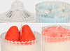 Vertical Striped Glass Scented Candle Jar