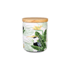 Multi‑Pattern Ceramic Storage Jar With Wooden Lid