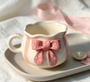 3D Polka Dot Bow Ceramic Mug