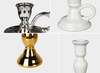 Glossy Electroplated Ceramic Candlesticks Multiple Styles Table Candle Holders