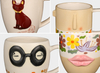 Vintage Autumn 3D Embossed Fox Sheep Ceramic Mugs, Harvest Pumpkin Leaf Coffee Cups