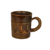 Embossed Retro Kiln Glazed Ceramic Coffee Mugs for Cafe Wholesale