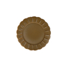 Ceramic Dinner Plates Scalloped Embossed Rim Kiln Glazed for Restaurant Wholesale