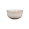 Beaded Rim Ceramic Serving Bowl, Multi Color Stoneware Bowl for Restaurant & Home Table Decor