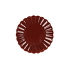 Ceramic Dinner Plates Scalloped Rim Reactive Glaze for Restaurant