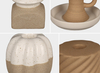 Two-tone Speckled Ceramic Taper Candle Holders