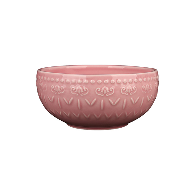 Embossed Reactive Glaze Ceramic Bowl for Restaurant & Home Use