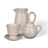 Reactive Glaze Ribbed Ceramic Tableware Set
