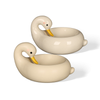 Swan Shaped Glossy Ceramic Pet Food Bowls