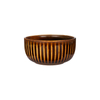 Vertical Ribbed Kiln Glaze Ceramic Rice Bowl, Soup Noodle Bowl, Vintage Ceramic Dinner Bowl for Restaurant & B&B