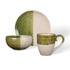 Vintage Embossed Stoneware Tableware Set
