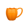 Ceramic Coffee Mugs Fluted Petal Rim Glazed for Cafe Wholesale