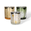 Christmas Electroplated Glass Candle Vessel